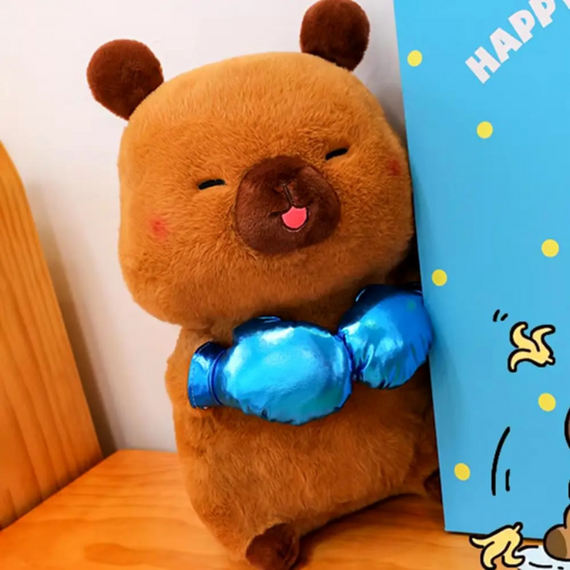 М'яка іграшка Капібара боксер, 47 см, рожевий, коричневий, бежевий Капібара | Зображення 6