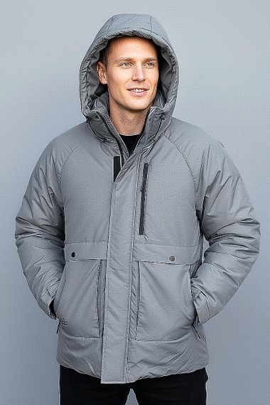 Чоловічий Пуховик Sun`s House  розмір: 3XL Сірий (арт. RC-RW-5-grey) | Зображення 1