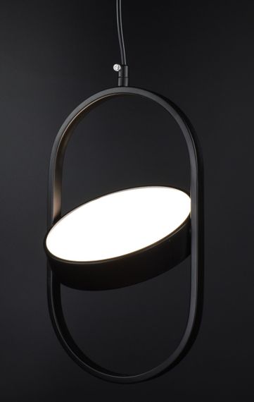 Люстра світлодіодна підвісна LED світильник для квартири на стелю лед 26961 Чорний 40-240х10х18 см. | Зображення 8