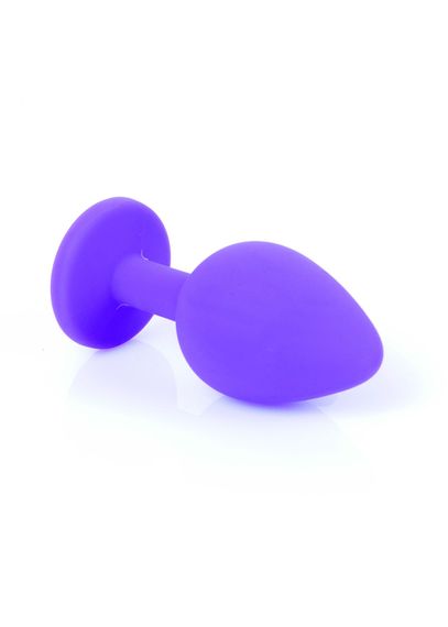 Анальная пробка с камнем Plug-Jewellery Purple Silicon PLUG Medium- Red Diamond размер М | Зображення 3