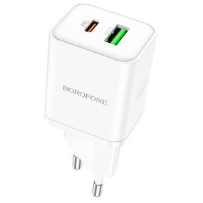 МЗП Borofone BN7 PD20W+QC3.0 (1USB-A/1C) White