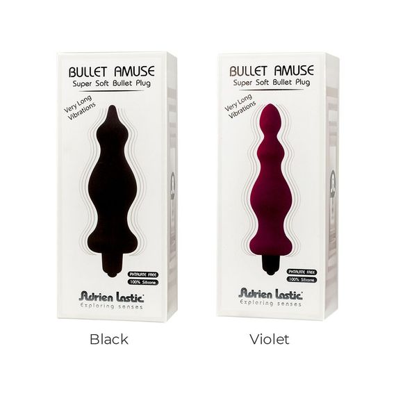 Анальна пробка з вібрацією Adrien Lastic Bullet Amuse Black, макс. діаметр 3,9 см | Зображення 5