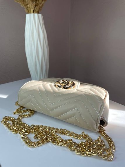 Сумка жіноча Gucci beige Гуччі бежева 070 | Зображення 4