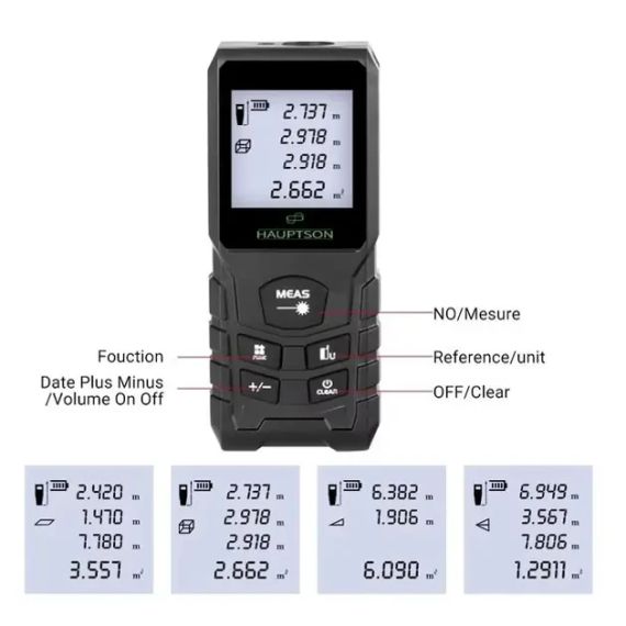 Цифровий лазерний далекомір рулетка HAUPTSON 70 метрів | Зображення 2