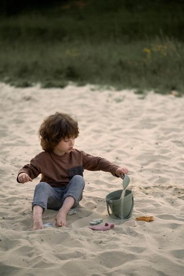 Набір іграшок для піску дитячий силіконовий Зелений | Зображення 3