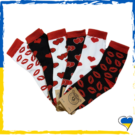 Носки с интересными принтами для нее (набор 6 шт) 36-40