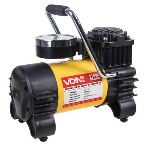 Компресор автомобільний "VOIN" VL-585 150psi/15A/40л/прикур./перехідник на клеми | Зображення 7