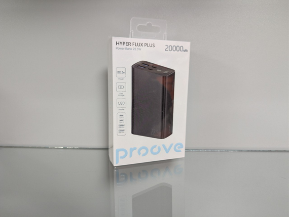Павербанк Proove Hyper Flux Plus 20000 mAh / Прув Гіпер Флакс Плюс, швидка зарядка 22.5 W, чорний