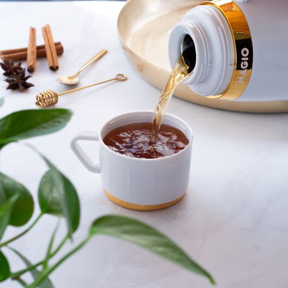 Термос Magio MG-1050W со стеклянной колбой, Хороший небольшой термос, для питьевой воды. Цвет: белый | Зображення 2