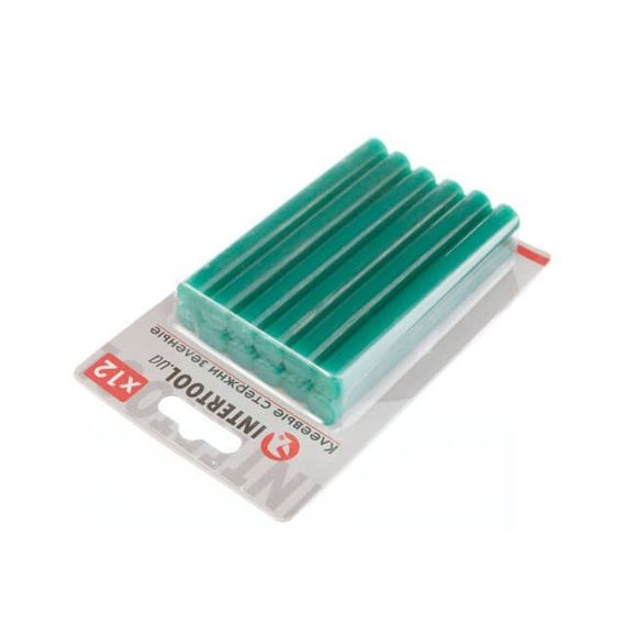 Комплект стрижнів клейових зелених 11,2*100 мм, 12 од. INTERTOOL RT-1056 | Зображення 1