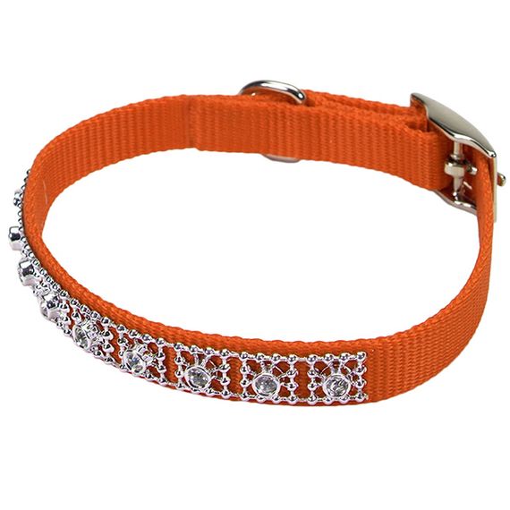 Нашийник зі стразами для собак Coastal Jeweled, 30 см, помаранчевий