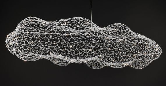 Люстра світлодіодна підвісна LED світильник для квартири на стелю лед 27664 Білий 25-200х45х100 см. | Зображення 1