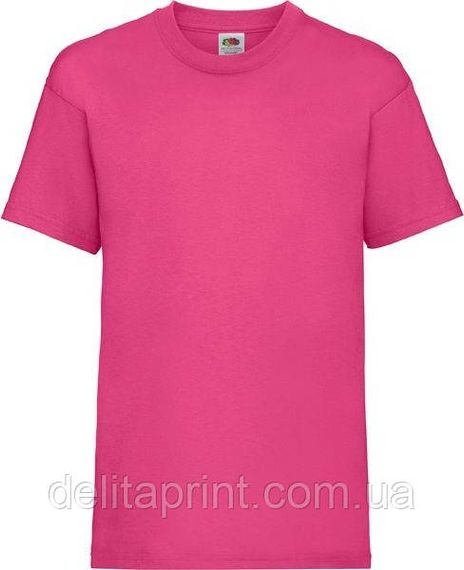 Футболка дитяча Fruit of the Loom Valueweight Kids Ярко-Розовый 3-4 лет | Зображення 5