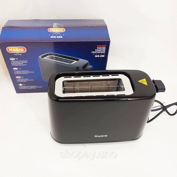 Тостер для офиса и кафе Magio MG-288 550Вт, Тостер для прожарки хлеба Бюджетный на кухню EZ-54 | Зображення 2