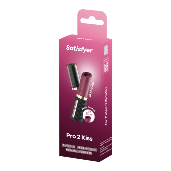 Вакуумний кліторальний стимулятор Satisfyer Pro 2 Kiss – Air-Pulse, силікон, водозахист, акумулятор | Зображення 2