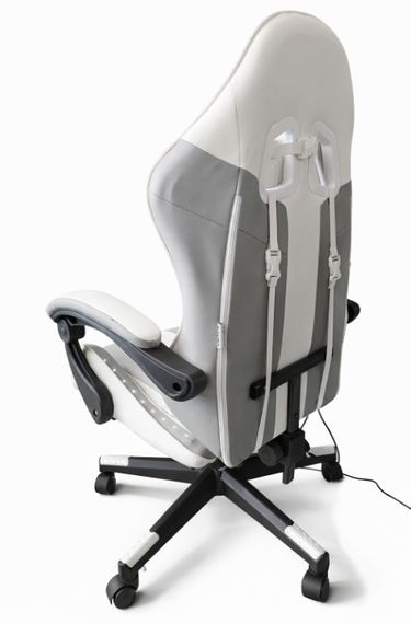 Геймерське крісло з підсвіткою та підставкою для ніг Bonro B-964 біле | Зображення 7