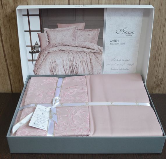Постільна білизна First Choice Cotton Satin 160x220 см семейный Advina Powder | Зображення 1
