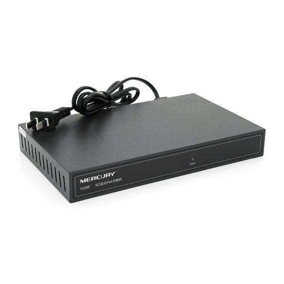 Коммутатор POE 48V Mercury S109P 8 портов POE + 1 порт Ethernet 10/100 Мбит/сек