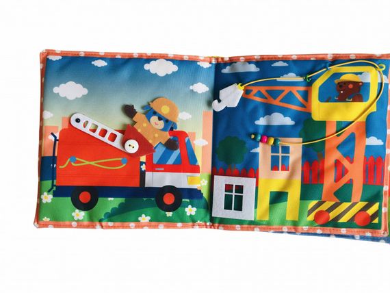 Текстильная развивающая книга для малышей Bambini "Машинка" 403662 | Зображення 6