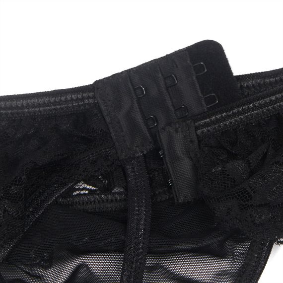 Пояс кружевной с подвязками для чулок Star Night с трусиками, черный, XS-S sexstyle | Зображення 9