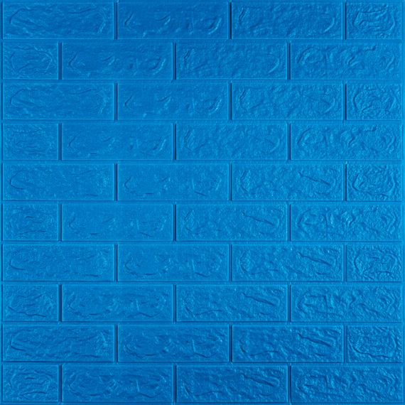 3D панель самоклеюча 700х770х5мм цегла Синій (003-5) SW-00000154
