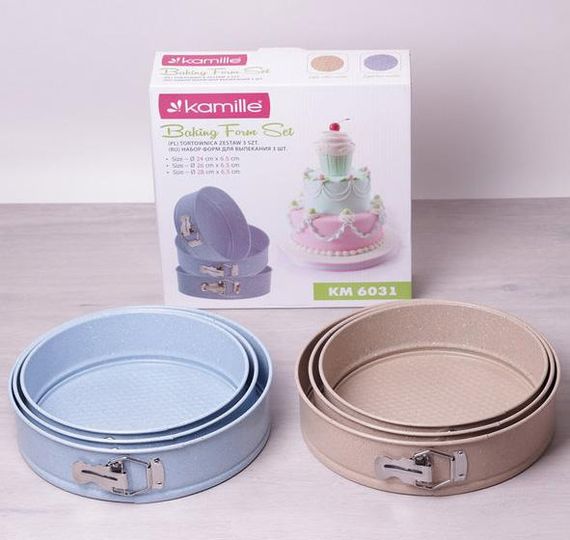 Набір роз'ємних форм 3шт Kamille Marble Ø24см, Ø26см, Ø28см | Зображення 6