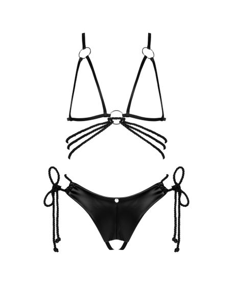 Комплект Obsessive Cordellis set otwarty Чорний S/M/L | Зображення 3