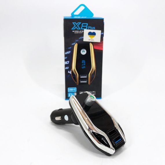Автомобильный трансмиттер модулятор bluetooth X8 plus, Fm трансмиттер usb, Fm блютуз трансмитер FD-97 | Зображення 7