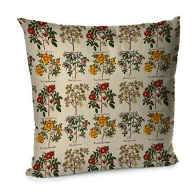 Подушка диванна з оксамиту Botanical flowers 45x45 см (45BP_FLORA007)