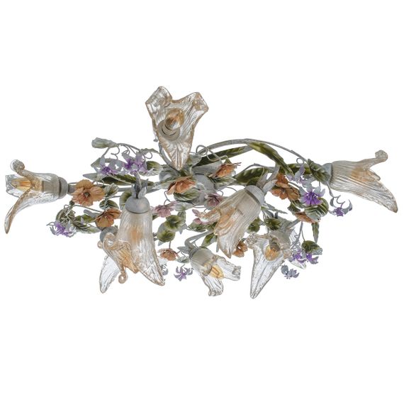 Люстра потолочная флористика E14 40W WH (BKL-505S/10)