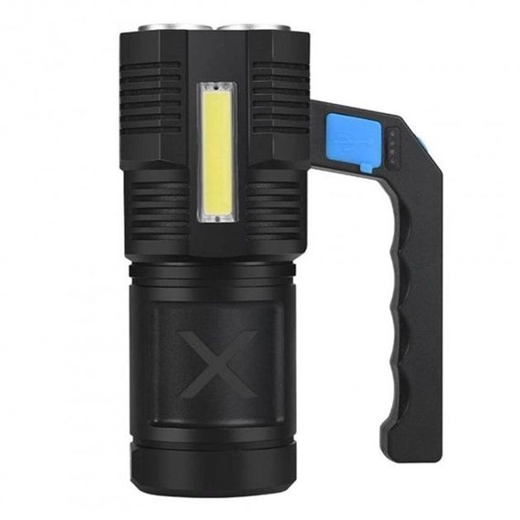 Фонарь светодиодный ручной переносной BL-X510-4LED+COB, светодиодный ручной аккумуляторный портативный | Зображення 1