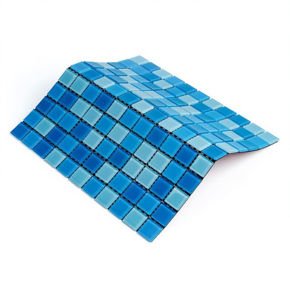 Мозаїка з декоративного скла блакитна 298х298х4,5мм SW-00002354 | Зображення 6