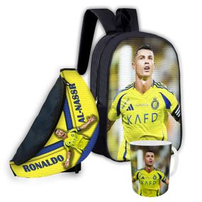 Набір дитячий Футбол Кріштіану Роналду рюкзак 36х27см сумка-бананка, кружка з принтом для хлопчика (01611)