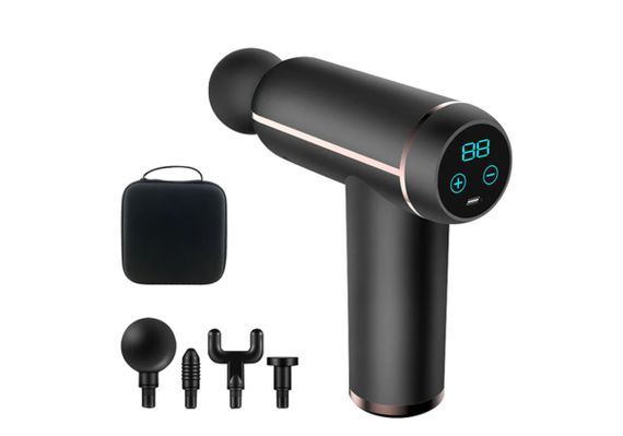 Масажний пістолет EasyFit Impact (портативний вібромасажер для тіла з 4 насадками) (EF-2071)