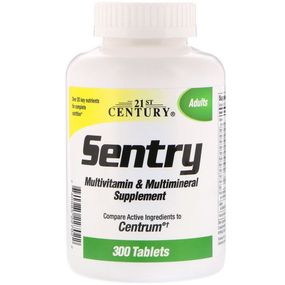 Витаминно-минеральный комплекс 21st Century Sentry, Multivitamin & Multimineral, Adult 300 Tabs