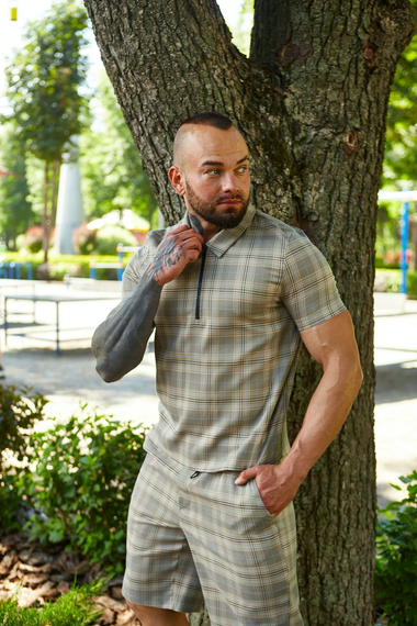 Комплект літній джентльмен коричневий S XL | Зображення 4