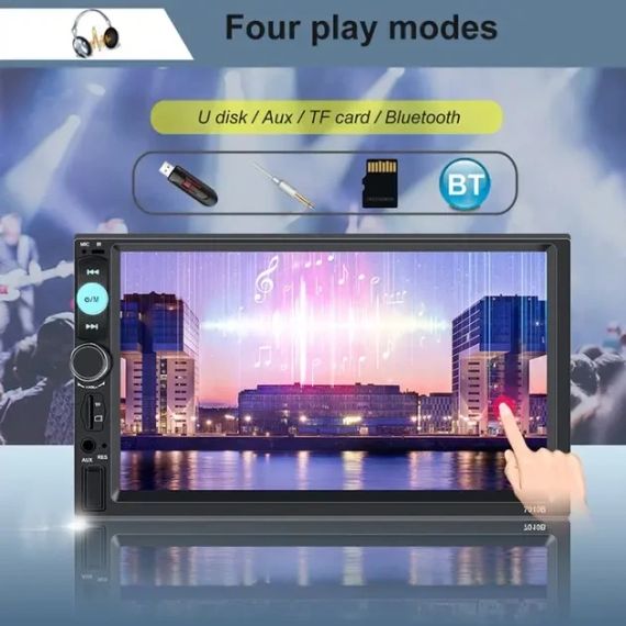 Автомагнитола CML-PLAY 7010B 2DIN с пультом ДУ (сенсорный экран) | Зображення 3