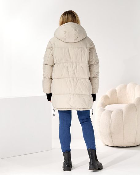 Світла тепла куртка преміум якості батал | Зображення 9