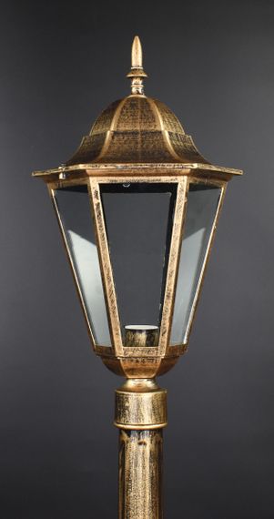 Ліхтар вуличний на ніжці 27101 Золото 84х20х20 см. | Зображення 1