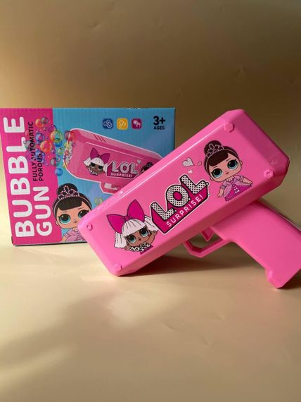 Пістолет з мильними бульками генератор мильних бульбашок Лолі Рожевий