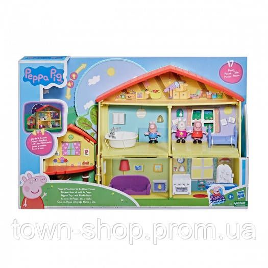 Игровой набор Peppa - Коттедж Пеппы День-ночь (3 фигурки, свет, звук) | Зображення 1