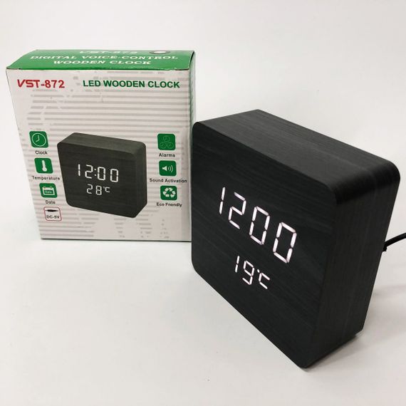 Годинник мережевий електронний світловий настільний VST-872-6, Настільний LED годинник BP-92 | Зображення 6