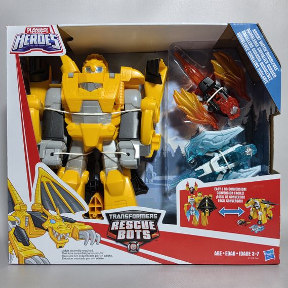 Трансформер Бамблби 25 см Оригинал Hasbro Transformers Rescue Bots Knight Watch Bumblebee | Зображення 9