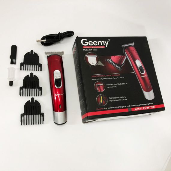 Машинка для стрижки волосся Gemei GM-6046, Машинка для стрижки волосся та гоління. Колір: червоний | Зображення 3