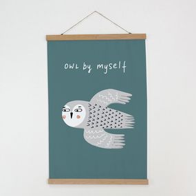 Постер тканевый на стену Owl by myself 60х93 см (TPSR_22S027)