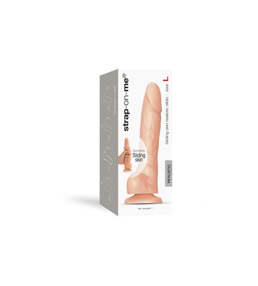 Реалістичний фалоімітатор Strap-On-Me Sliding Skin Realistic Dildo Vanille L, ефект рухливої шкіри | Зображення 7