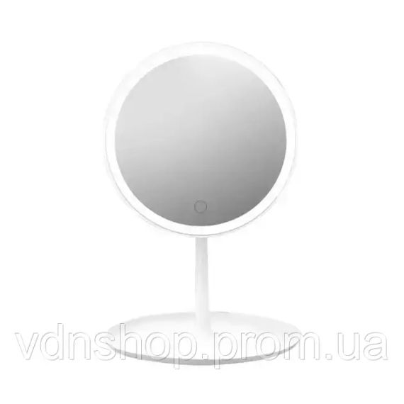 Дзеркало для макіяжу, дзеркало косметичне з LED з яскравим лід підсвічуванням, вбудованим акумулятором, біле | Зображення 1