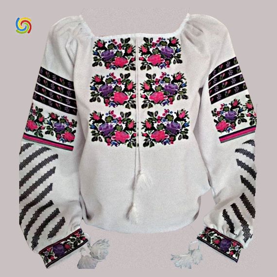 Рубашка Украинская вышиванка 21524 цвет белый размер M