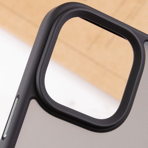 TPU+PC чехол Metal Buttons для Apple iPhone 13 Pro Max (6.7") Черный | Зображення 5