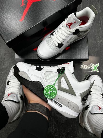 Чоловічі кросівки N Air Jordan 4 Retro White Cement  , В'єтнам 42 | Зображення 7